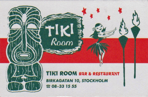 Tiki Room - Business card front